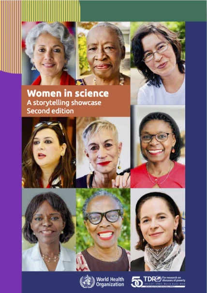 Cover of TDR’s "Women in Science" compendium with portraits of ten women scientists
